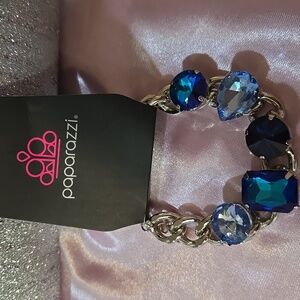 Paparazzi Sapphire and Silver Bracelet